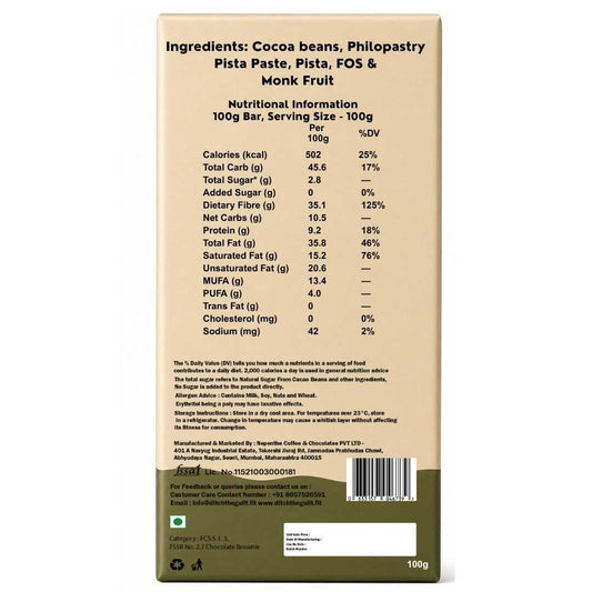 Turkish Baklava • Sugar Free Center-Filled Chocolate Bar • 100g