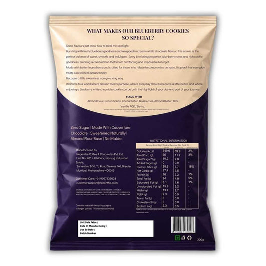 Blueberry Cookies (10x20g Cookies) • Sugar-Free Almond Flour Cookies • 200g (10x20g Cookies)