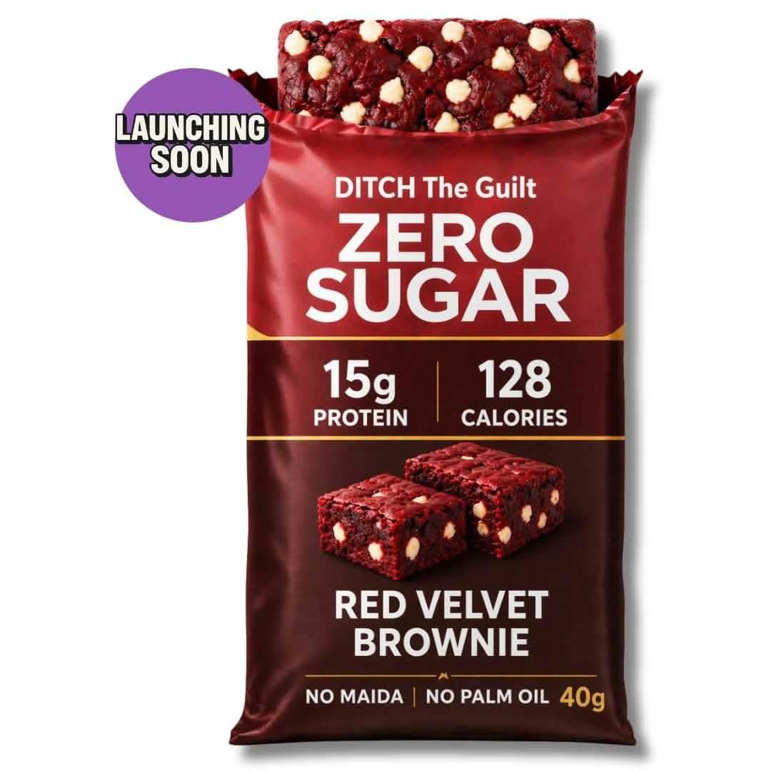 🎁 Red Velvet Protein Brownie • 15g Protein • Sugar Free High Protein Brownie • 40g (100% off)