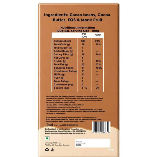 Hazelnut Spread • Sugar Free Center-Filled Chocolate Bar • 100g