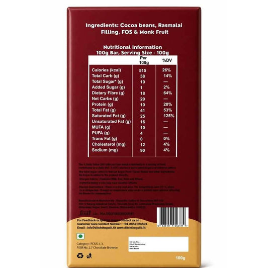 Red Velvet • Sugar Free Center-Filled Chocolate Bar • 100g
