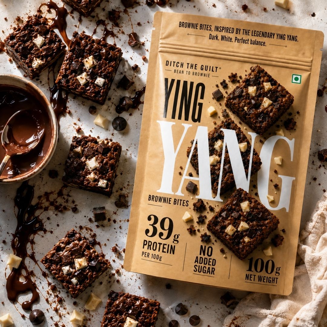 Ying Yang • 39g Protein • Sugar Free High Protein Brownie • 100g