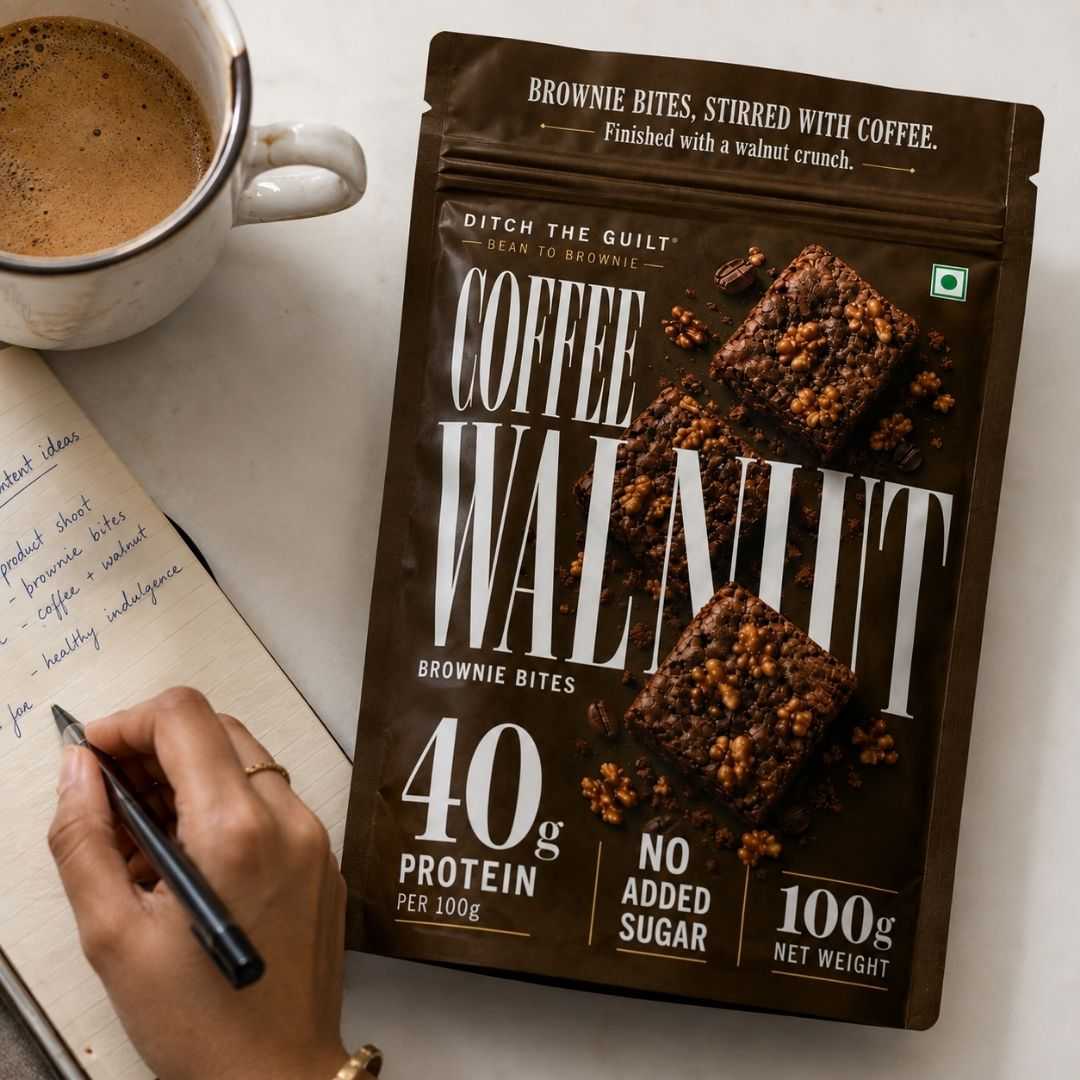 Coffee Walnut • 40g Protein • Sugar Free High Protein Brownie • 100g