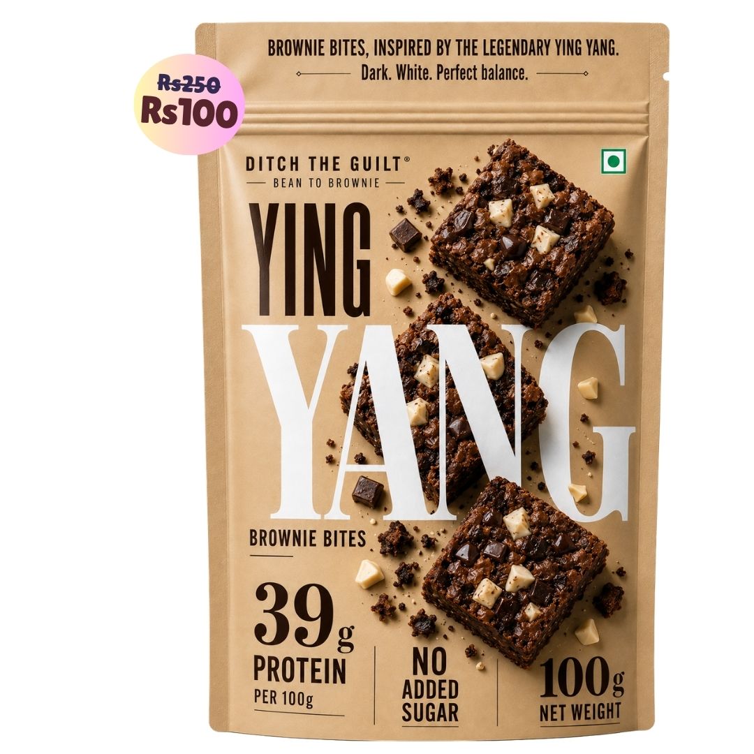 Ying Yang • 39g Protein • Sugar Free High Protein Brownie • 100g
