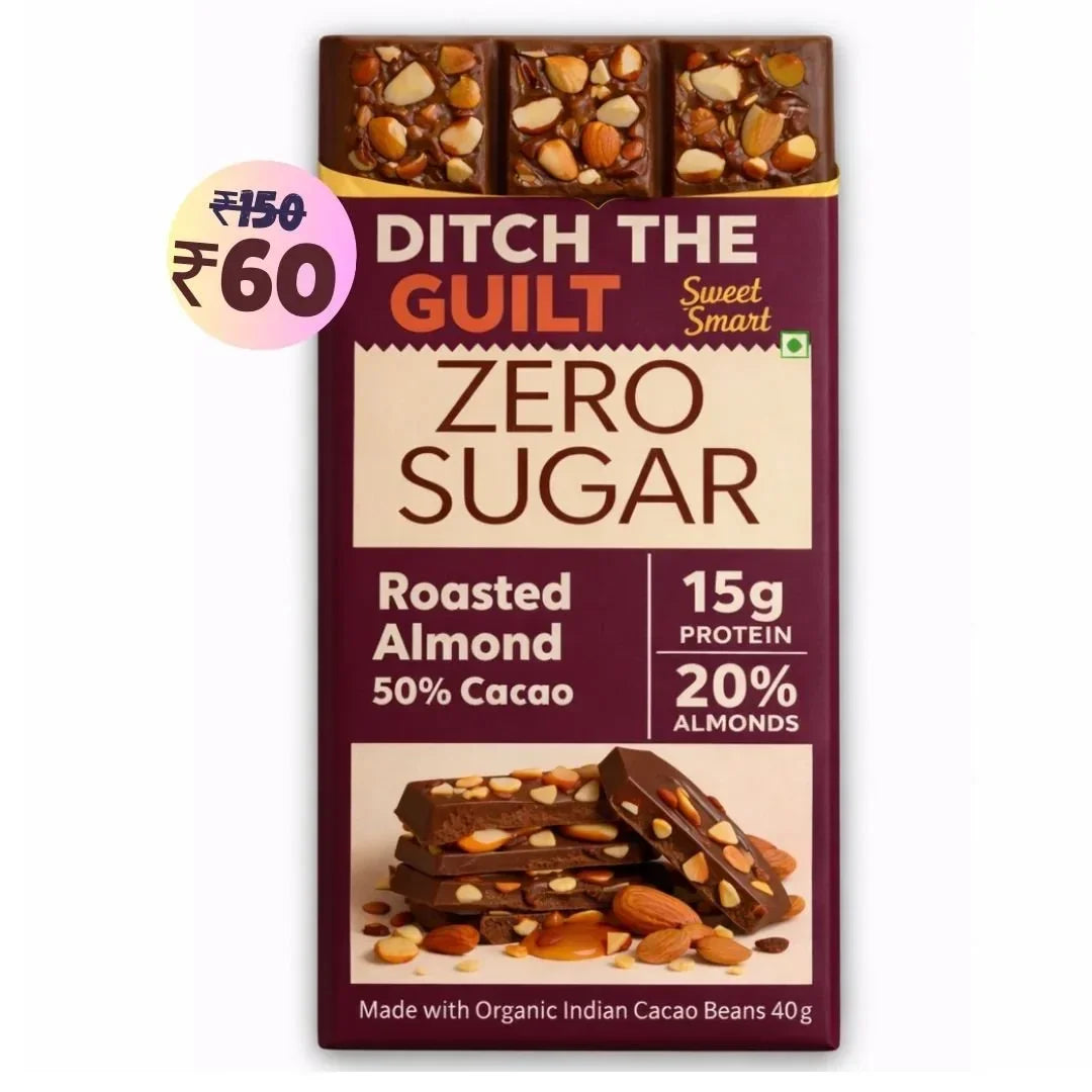 Almond • 15g Protein • Sugar Free High Protein Chocolates • 40g - Ditch The Guilt