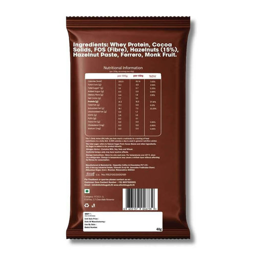 Ferrero Rocher Protein Brownie • 16g Protein • Sugar Free High Protein Brownies • 40g