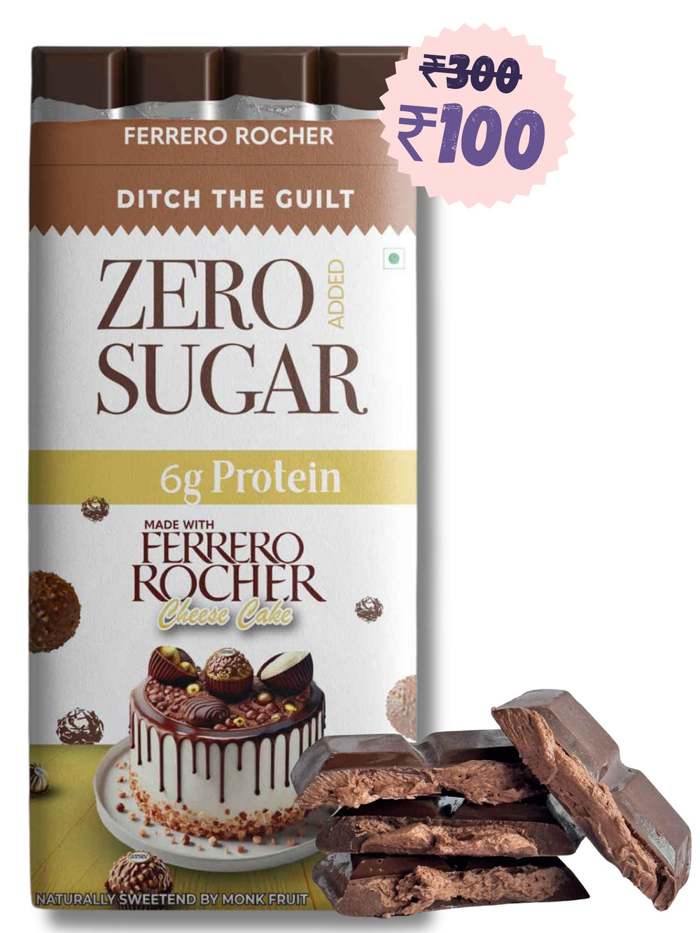 Ferrero Rocher - Sugar Free Dark Protein Chocolate - Center Filled - High Protein - 40g - My Store