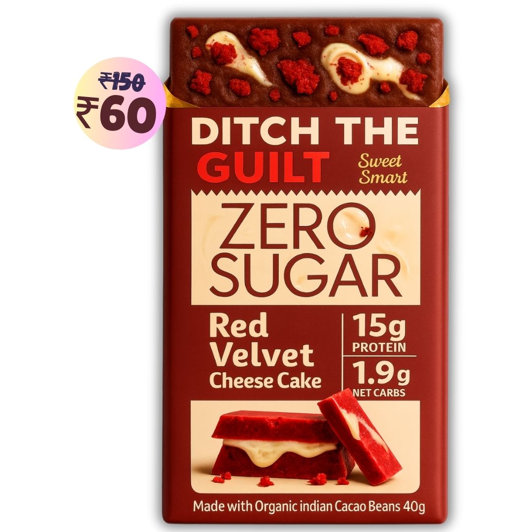 Red Velvet Cheese Cake • 15g Protein • Sugar Free & High Protein • 40g