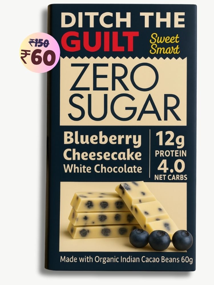Blueberry Cheese Cake • 12g Protein • Sugar Free White Chocolate • 60g