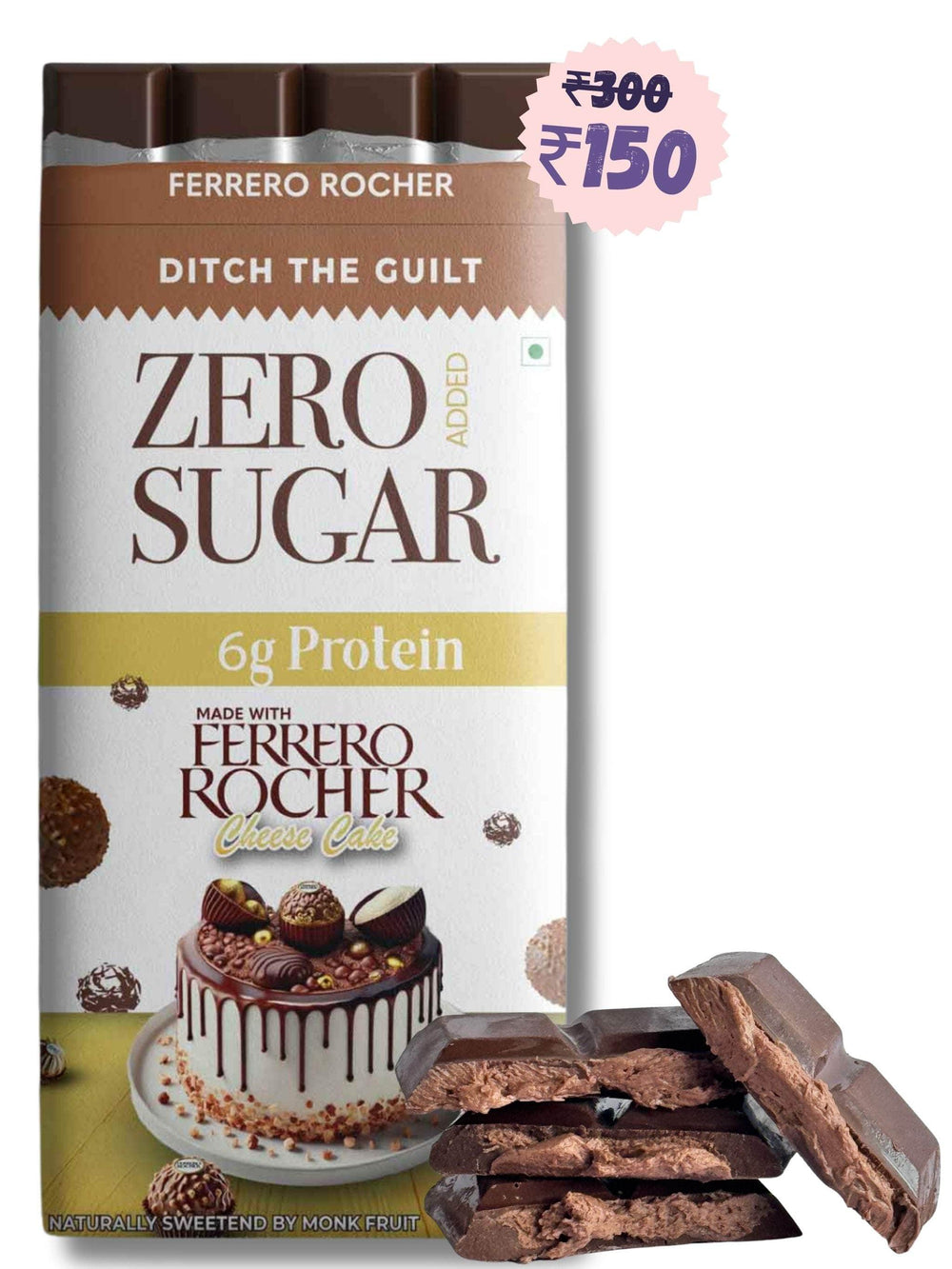 Ferrero Rocher - Sugar Free Dark Protein Chocolate - Center Filled - High Protein  - 40g