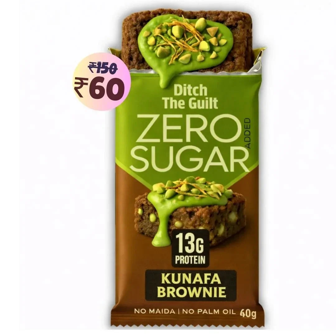 Dubai Pista Kunafa Protein Brownie • 13g Protein • Sugar Free High Protein Brownies • 40g - Ditch The Guilt