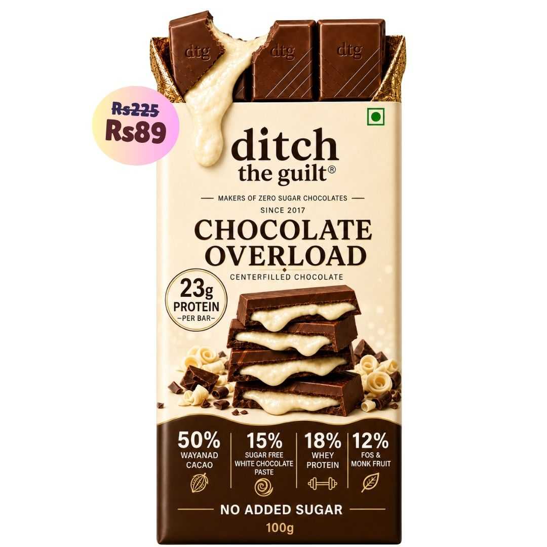 Chocolate Overload • 23g protein • Sugar Free Center-Filled Chocolate Bar • 100g