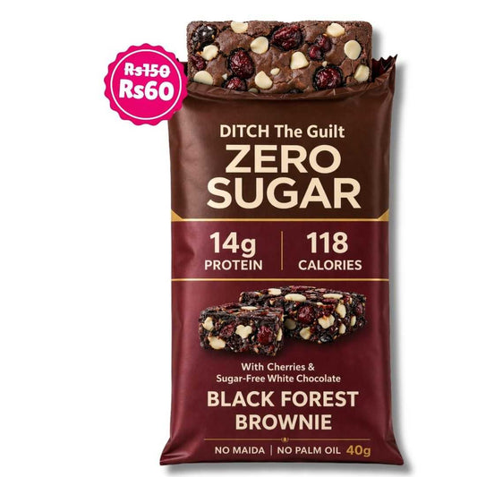 Black Forest • 14g Protein • Sugar Free High Protein Brownies • 40g
