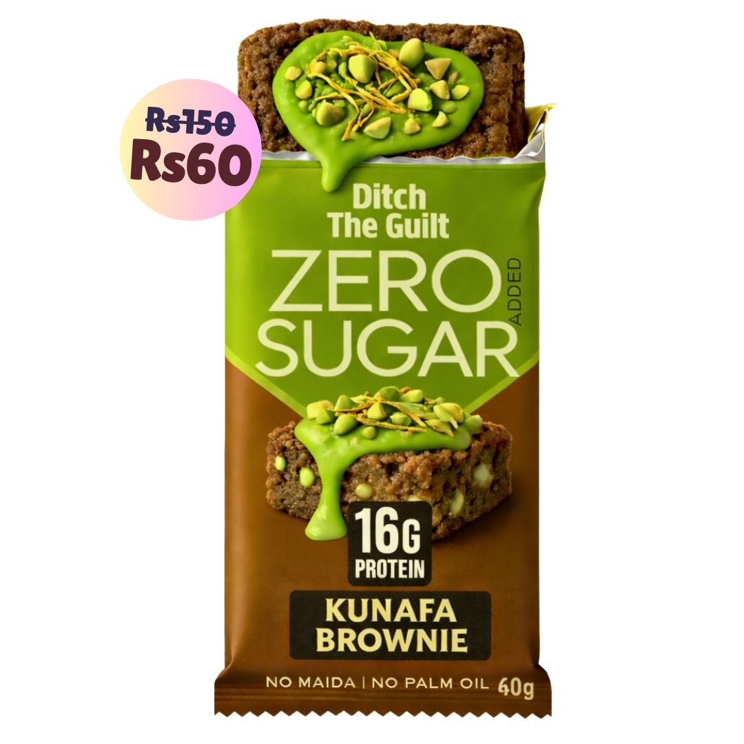 Dubai Pista Kunafa Protein Brownie • 16g Protein • Sugar Free High Protein Brownies • 40g