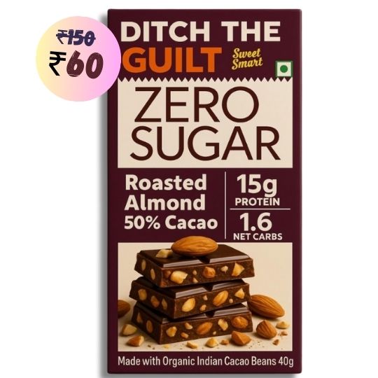 Roasted California Almonds  • 15g Protein •  Sugar Free Dark Chocolate • 40g