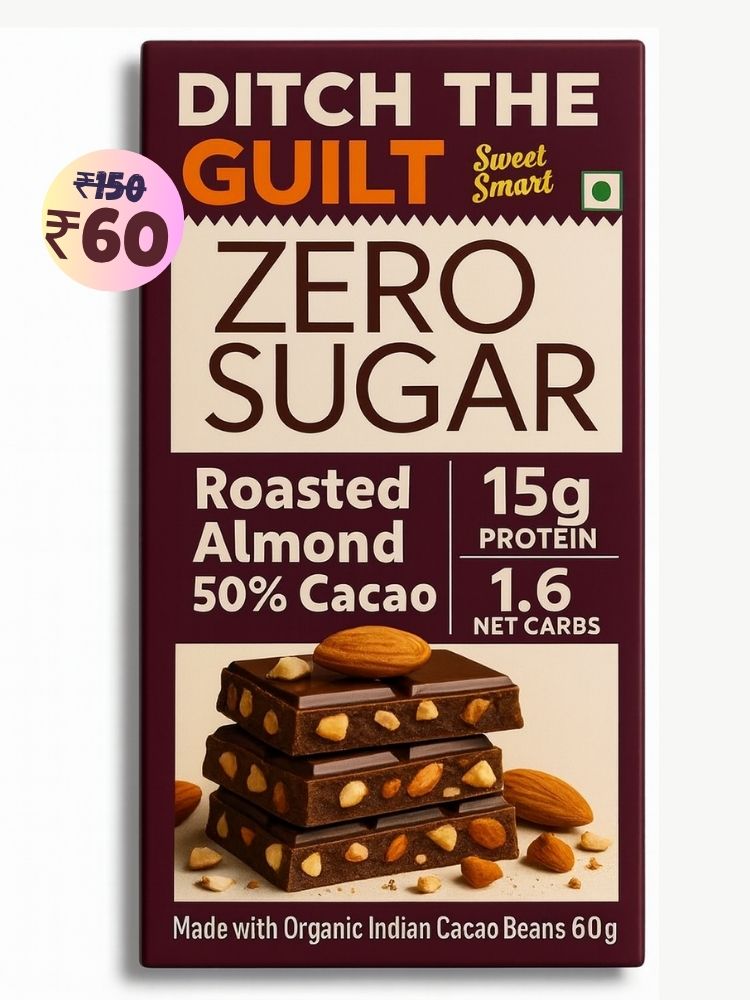 Roasted California Almonds  • 15g Protein •  Sugar Free Dark Chocolate • 60g