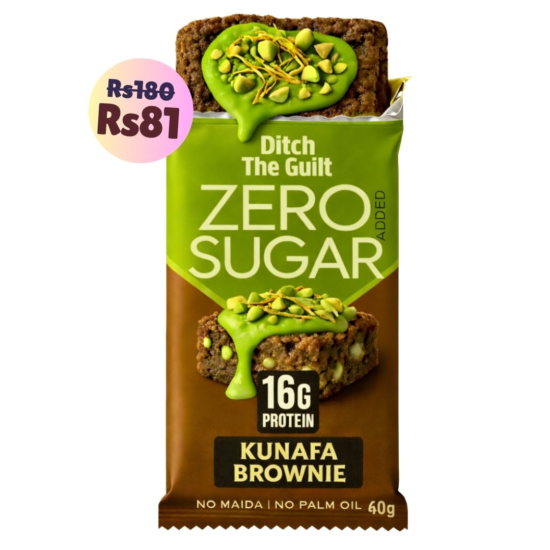Dubai Pista Kunafa Protein Brownie • 16g Protein • Sugar Free High Protein Brownies • 40g