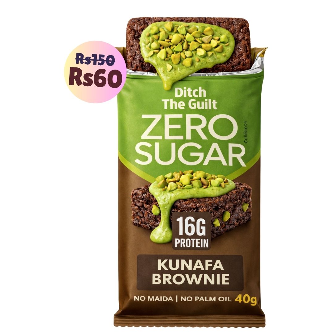Dubai Pista Kunafa Protein Brownie • 16g Protein • Sugar Free High Protein Brownies • 40g