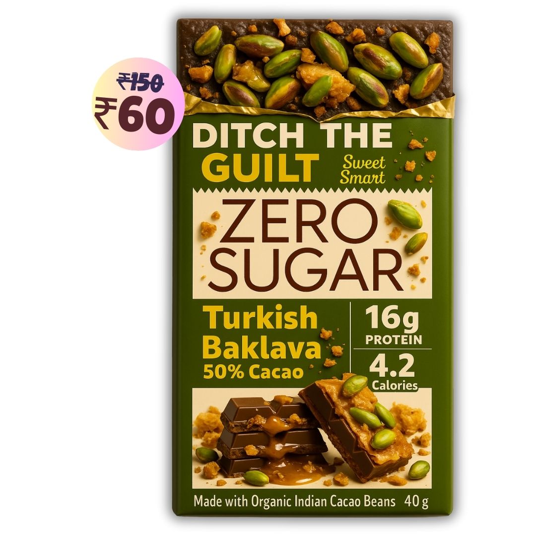 Turkish Baklava • 16g Protein •  Sugar Free Dark Chocolate • 40g bar