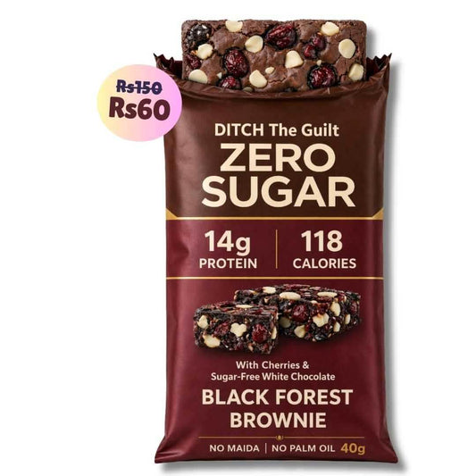 Black Forest • 14g Protein • Sugar Free High Protein Brownies • 40g