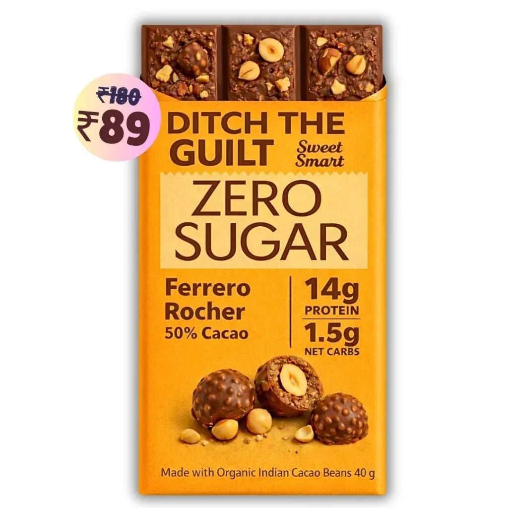 Ferrero Rocher Dark Chocolate • 14g Protein • Sugar Free & High Protein • 40g - Ditch The Guilt