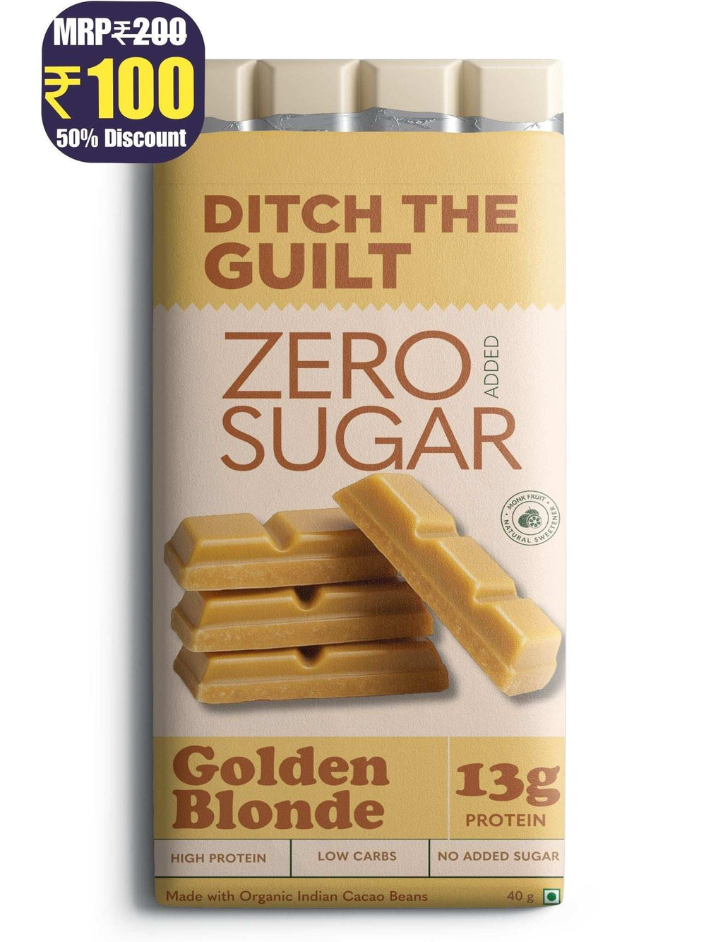 Golden Blondie - Sugar Free Protein Chocolate  - High Protein  - 40g