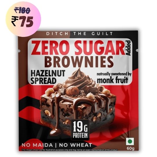 Hazelnut Spread Protein Brownie • 19g Protein • Sugar Free & High Protein • Low Net Carbs - 60g