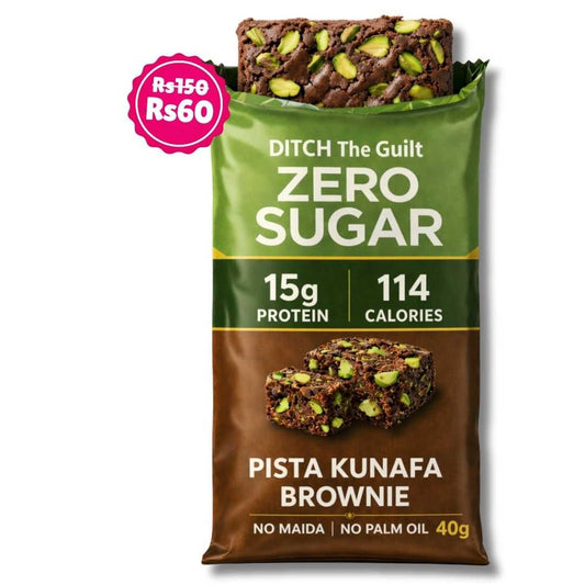 Dubai Pista Kunafa • 15g Protein • Sugar Free High Protein Brownie • 40g