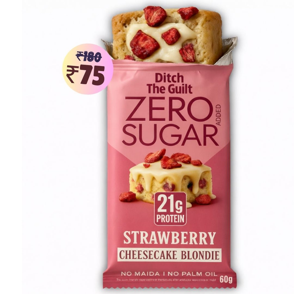 Strawberry Protein Brownie • 21g Protein • Sugar Free & High Protein • 60g