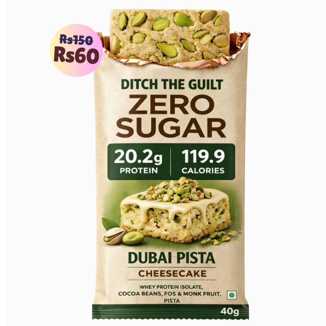 Dubai Pista Protein Cheese Cake • 20g Protein • Sugar Free High Protein Cheese Cake• 40g