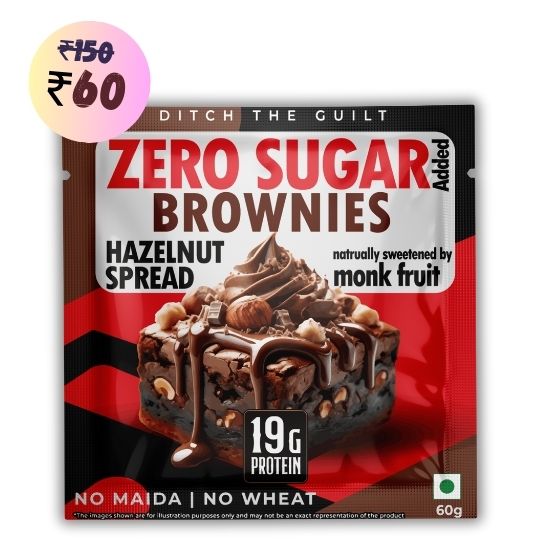 Hazelnut Spread Protein Brownie • 19g Protein • Sugar Free & High Protein • Low Net Carbs - 60g
