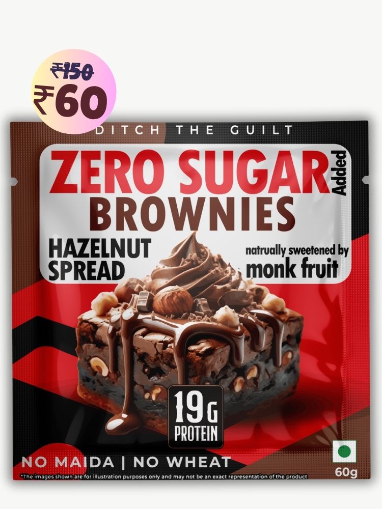 Hazelnut Spread Protein Brownie • 19g Protein • Sugar Free & High Protein • Low Net Carbs - 60g