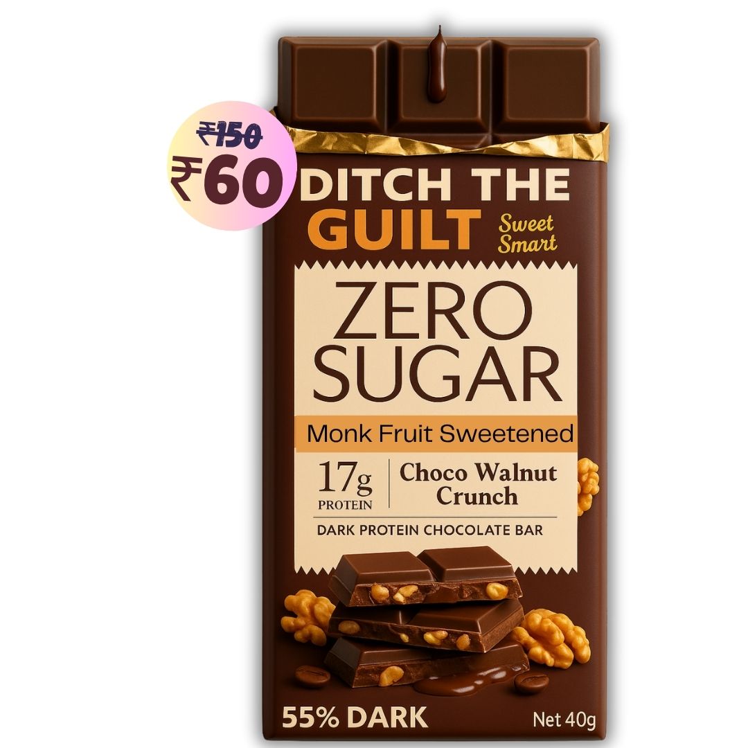 Walnut Crunch • 17g Protein •  Sugar Free Dark Chocolate • 40g bar