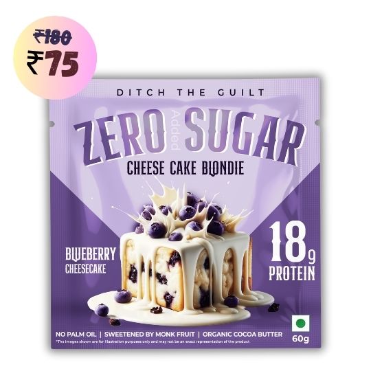 Blueberry Cheese Cake Protein Brownie • 18g Protein • Sugar Free & High Protein • Low Net Carbs - 60g