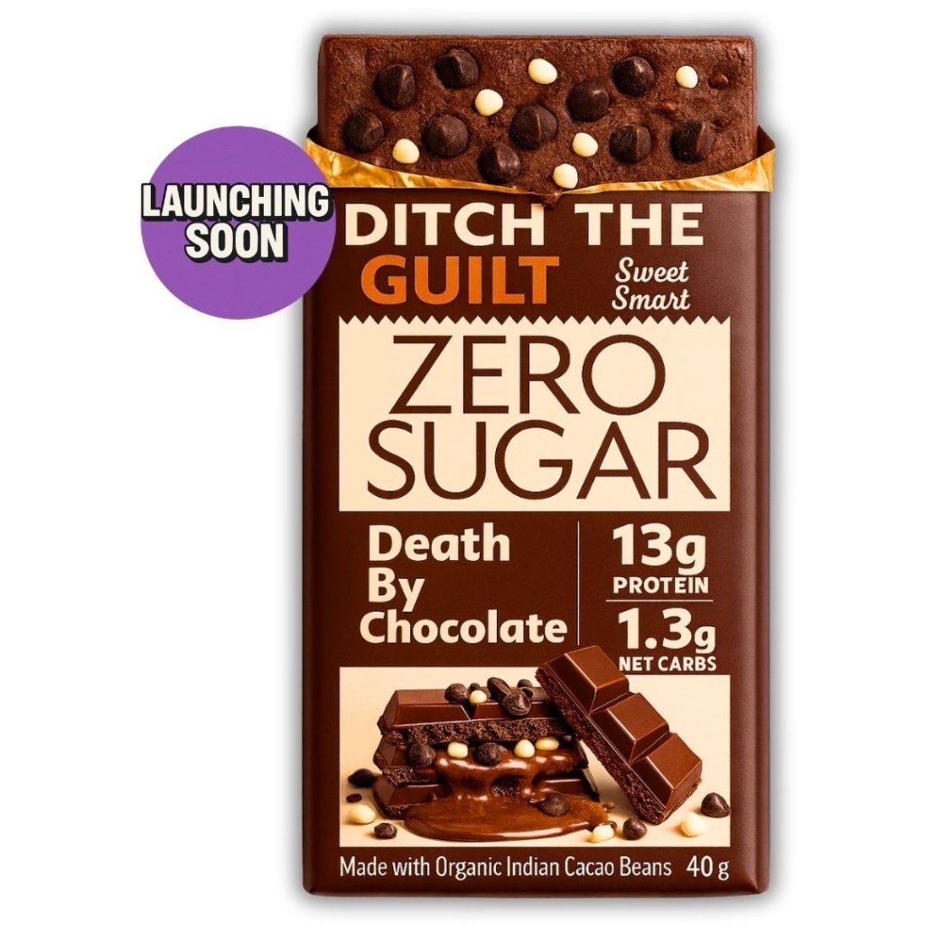 Death By Chocolate • 13g Protein • Sugar Free Dark Chocolate • 40g bar