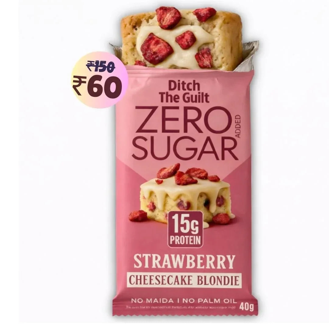 Strawberry Protein Brownie • 15g Protein • Sugar Free High Protein Brownies • 40g - Ditch The Guilt