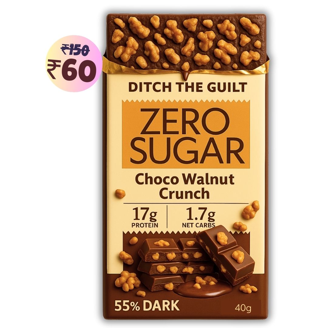 Walnut Crunch • 17g Protein •  Sugar Free Dark Chocolate • 40g bar
