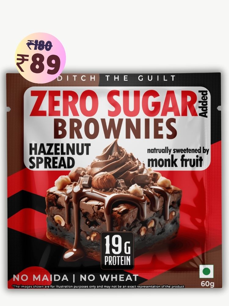 Hazelnut Spread Protein Brownie • 19g Protein • Sugar Free & High Protein • Low Net Carbs - 60g