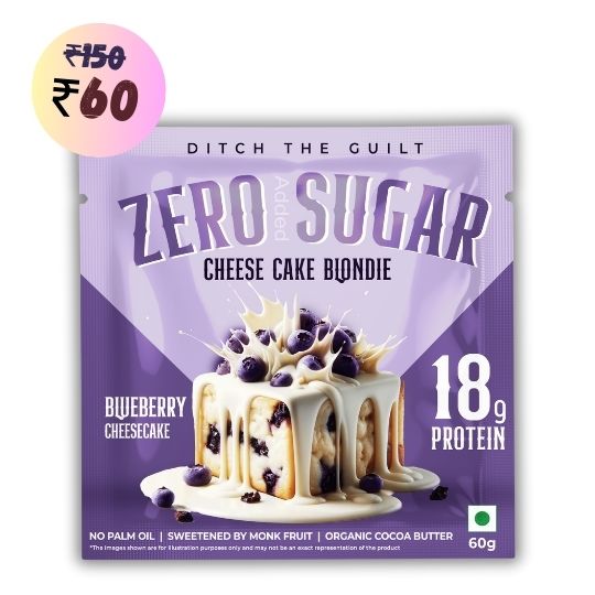 Blueberry Cheese Cake Protein Brownie • 18g Protein • Sugar Free & High Protein • Low Net Carbs - 60g