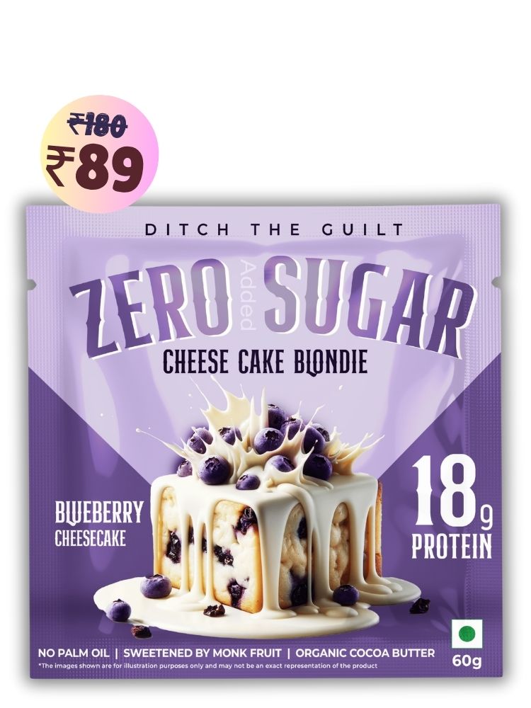 Blueberry Cheese Cake Protein Brownie • 18g Protein • Sugar Free & High Protein • Low Net Carbs - 60g