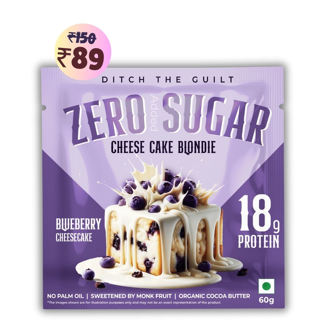 Blueberry Cheese Cake Protein Brownie • 18g Protein • Sugar Free & High Protein • Low Net Carbs - 60g