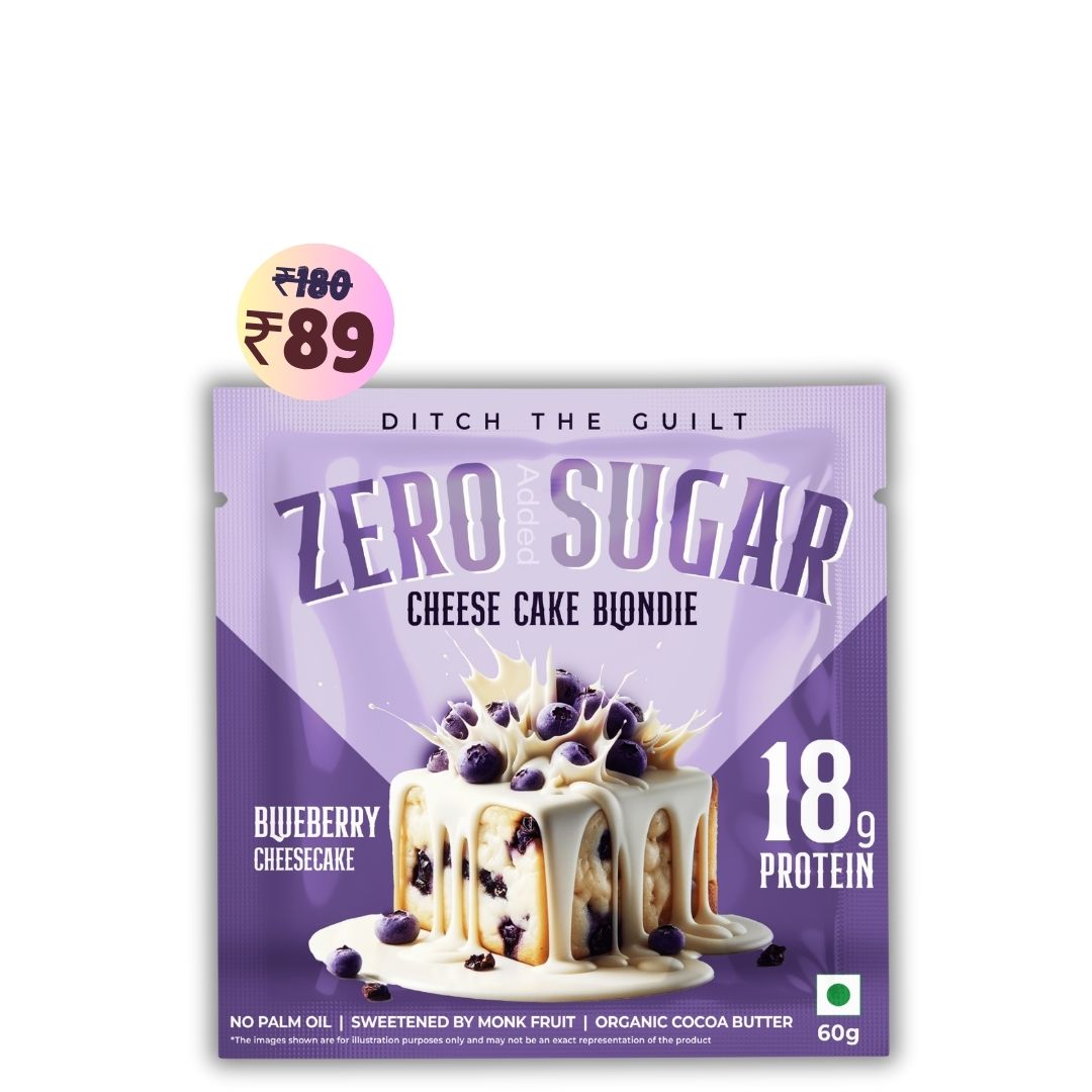 Blueberry Cheese Cake Protein Brownie • 18g Protein • Sugar Free & High Protein • Low Net Carbs - 60g