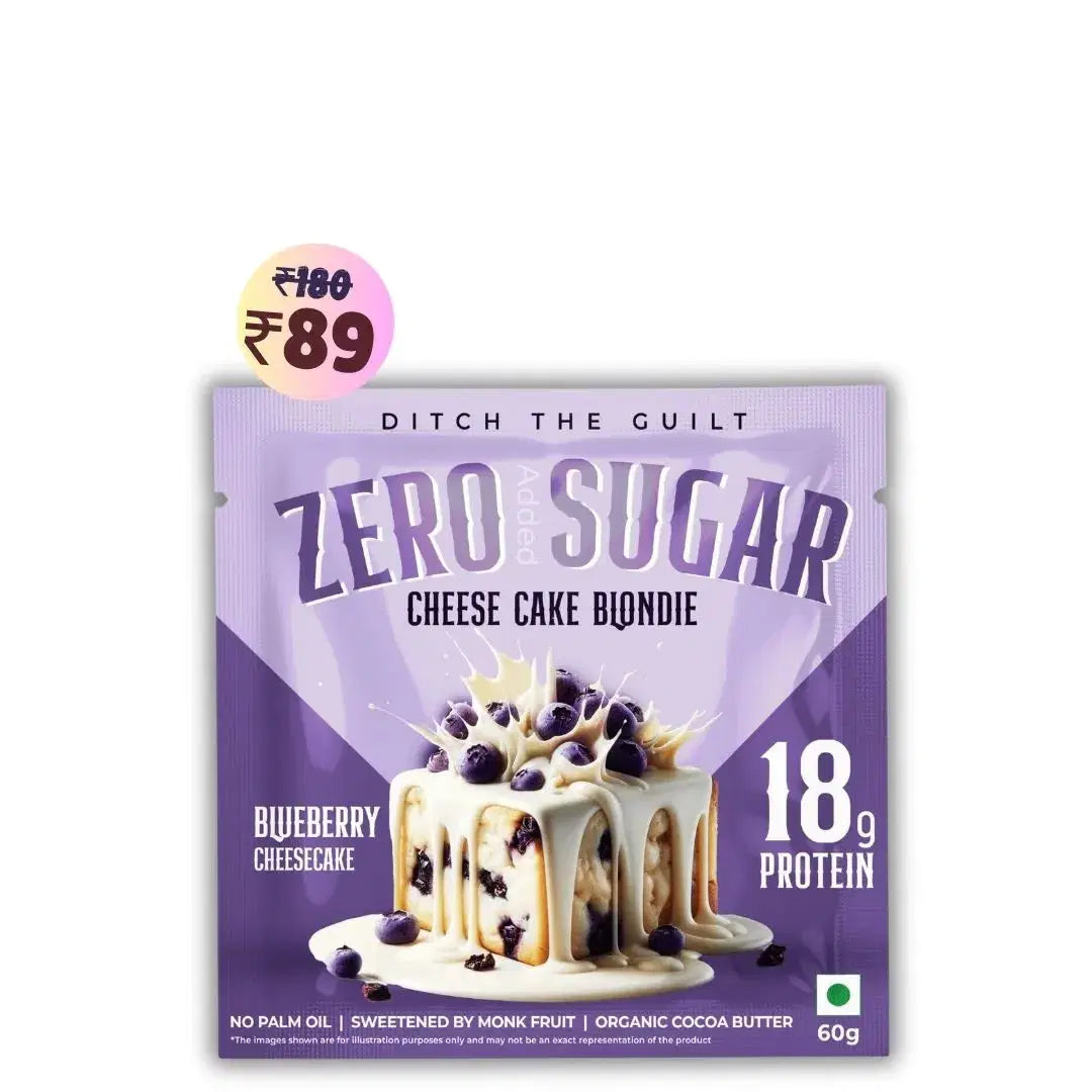 Blueberry Cheese Cake Protein Brownie • 18g Protein • Sugar Free & High Protein • Low Net Carbs - 60g