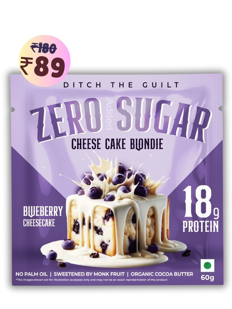 Blueberry Cheese Cake Protein Brownie • 18g Protein • Sugar Free & High Protein • Low Net Carbs - 60g