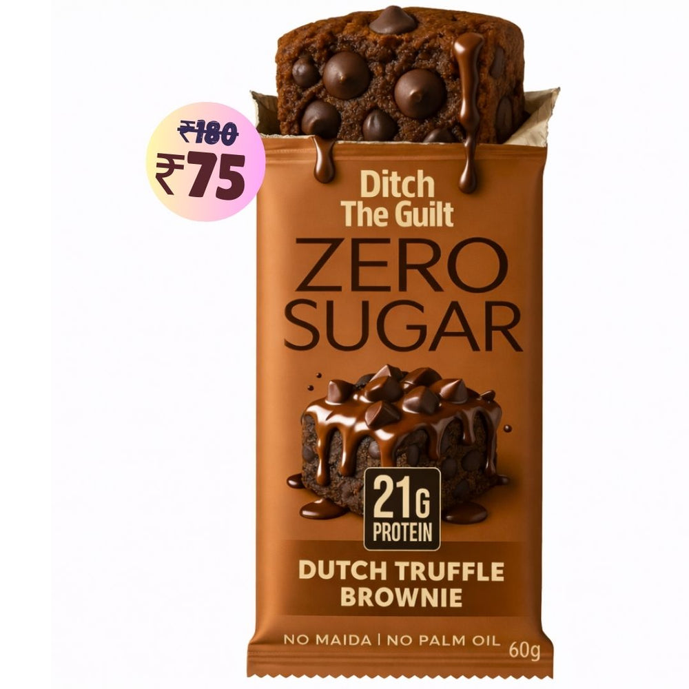 Dutch Truffle Chocolate Protein Brownie • 21g Protein • Sugar Free & High Protein • Low Net Carbs • 60g