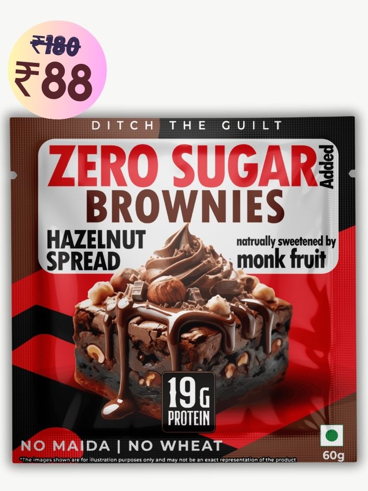 Hazelnut Spread Protein Brownie • 19g Protein • Sugar Free & High Protein • Low Net Carbs - 60g