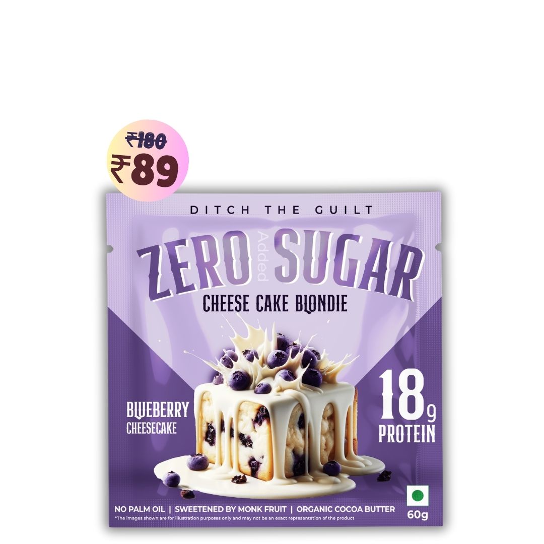 Blueberry Cheese Cake Protein Brownie • 18g Protein • Sugar Free & High Protein • Low Net Carbs - 60g