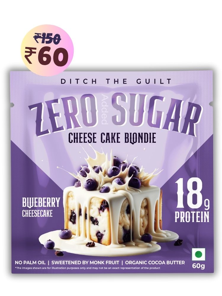 Blueberry Cheese Cake Protein Brownie • 18g Protein • Sugar Free & High Protein • Low Net Carbs - 60g