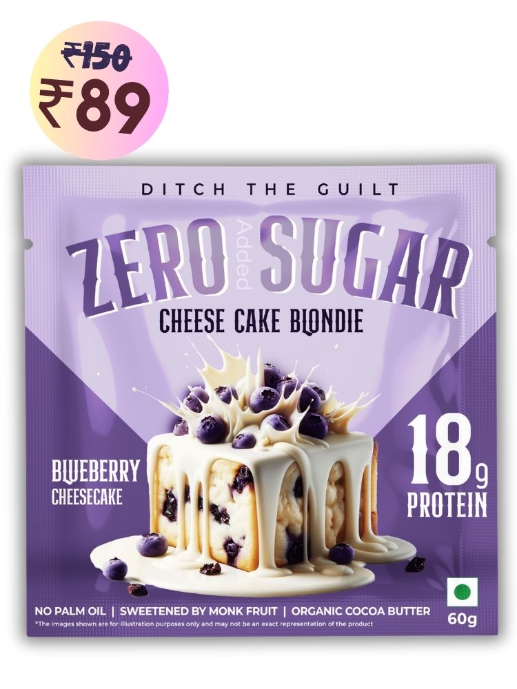 Blueberry Cheese Cake Protein Brownie • 18g Protein • Sugar Free & High Protein • Low Net Carbs - 60g