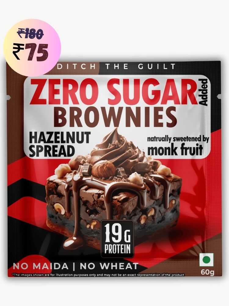 Hazelnut Spread  Protein Brownie • 19g Protein • Sugar Free & High Protein • Low Net Carbs - 60g